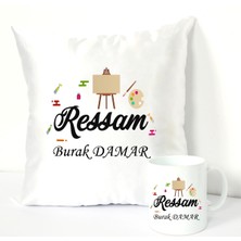Nil Hediye Ressam Kupa Bardağı ve Dekoratif Kırlenti