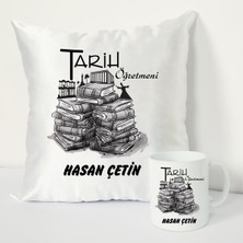Nil Hediye Tarih Öğretmeni Kupa Bardağı ve Dekoratif Kırlenti