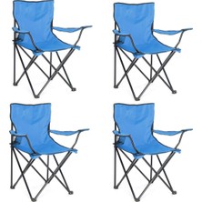 Extreme Katlanır Çantalı Kamp Sandalyesi ( Rejisör Koltuk ) 4 Lü Set Mavi