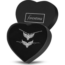 Forentina Gümüş Kaplama Melek Kanadı Kolye Bileklik