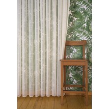 Massarelli Keten Tül Viskonlu Krem 1-2,5 Orta Sık Pile 100 x 260 cm