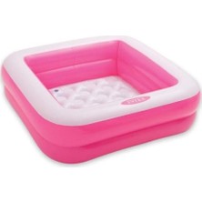 Intex Vardem Mini Kare Şişme Taban Havuz 86 x 86 x 25 cm Pembe