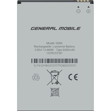 General Mobile Gm 8 Go / Gm 9 Go 3500 Mah Batarya