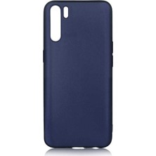 Case Street Oppo A91 Kılıf Premier Silikon Esnek Koruma + Nano Glass Lacivert