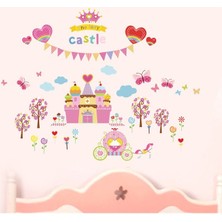 Crystal Kids Kız Çocuk Odası Fairy Castle Duvar Sticker