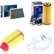 Bosch Filtre Bakım Seti Mercedes W203 C 180 Kompressor 01-07 Bnz Hava + Yağ + Yakıt Filtre + Polen Sardes