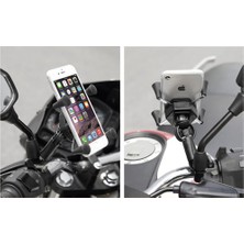 Knmaster X Serisi Motosiklet Bisiklet Telefon Tutucu - Ayna Bağlantılı