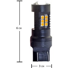 C9 Carmaniaks Osram Mercekli Canbus T20 Turuncu Stop ve Sinyal LED Ampulü CRME0106