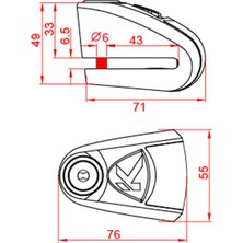 Kovıx Kal6-Bm Alarmlı Disk Kilit