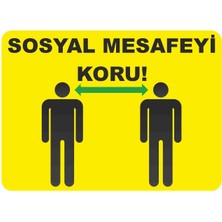 Sticker Atölyesi Sosyal Mesafe Sticker - 21015