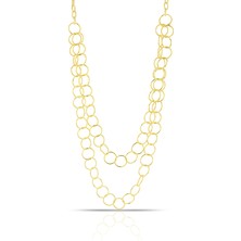 Forentina Çift Sıra Yuvarlak Tasarım Kolye PS1327