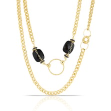 Forentina Dolamalı Uzun Taşlı Kolye PS1323