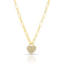 Forentina Altın Kaplama Sarı Kalp  Kolye PS1311