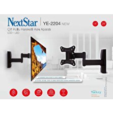 Nextstar Ye-2204 10-27'' Hareketli Çift Kollu Lcd-Led Tv Monitör Askı Aparatı