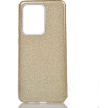 CoverZone Samsung Galaxy S20 Plus Kılıf Simli Shining Hard Silikon Gold