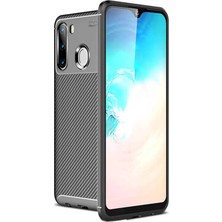 CoverZone Samsung Galaxy A11 Kılıf Karbon Delüx Tpu Silikon Dlx Siyah