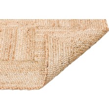 Eko Halı  Ech 06 Natural Jüt Halı El Dokuma Örgü Halı Hasır Jüt Kilim