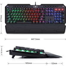 Redragon Indrah K555-1 RGB Mavi̇ Switch Türkçe Oyuncu Klavye