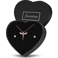 Forentina Rose Melek Kolye Küpe  Set PS1305