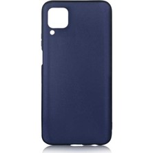 Tekno Grup Huawei P40 Lite Kılıf Mat Premium Silikon Kılıf + Tam Kaplayan 5D Cam Ekran Koruyucu Lacivert