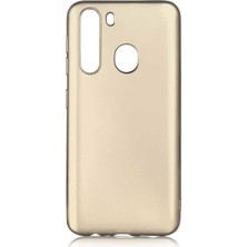 Tekno Grup Samsung Galaxy A21 Kılıf Mat Premium Silikon Kılıf Gold