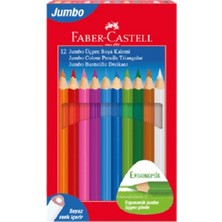 Faber-Castell Jumbo Kuru Boya Kalemi 12'li Karton Kutu