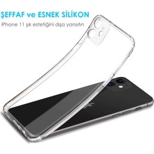 KZY Apple iPhone 11 Tıpalı Kamera Korumalı Şeffaf Premier Kılıf
