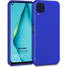 Microsonic Matte Silicone Huawei P40 Lite Kılıf Mavi