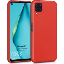 Microsonic Matte Silicone Huawei P40 Lite Kılıf Kırmızı