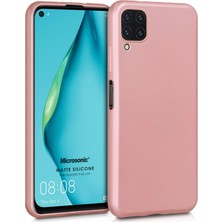 Microsonic Matte Silicone Huawei P40 Lite Kılıf Rose Gold