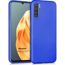 Microsonic Matte Silicone Oppo A91 Kılıf Mavi