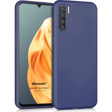 Microsonic Matte Silicone Oppo A91 Kılıf Lacivert