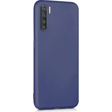 Microsonic Matte Silicone Oppo A91 Kılıf Lacivert