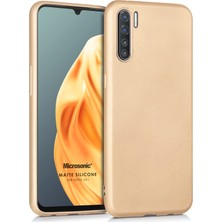 Microsonic Matte Silicone Oppo A91 Kılıf Gold