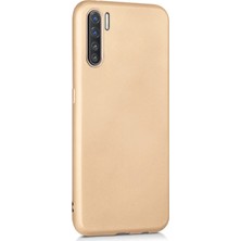 Microsonic Matte Silicone Oppo A91 Kılıf Gold