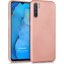 Microsonic Matte Silicone Oppo Reno 3 Kılıf Rose Gold