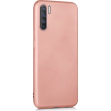 Microsonic Matte Silicone Oppo Reno 3 Kılıf Rose Gold