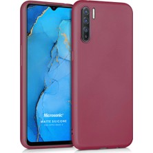 Microsonic Matte Silicone Oppo Reno 3 Kılıf Mor