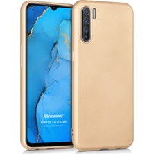 Microsonic Matte Silicone Oppo Reno 3 Kılıf Gold