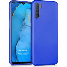 Microsonic Matte Silicone Oppo Reno 3 Kılıf Mavi