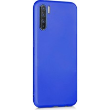 Microsonic Matte Silicone Oppo Reno 3 Kılıf Mavi