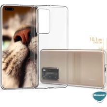 Microsonic Huawei P40 Pro Kılıf Transparent Soft Beyaz