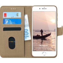 Microsonic Apple iPhone Se 2020 Kılıf Fabric Book Wallet Gold