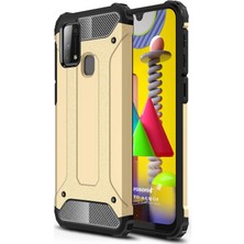 Microsonic Samsung Galaxy M31 Kılıf Rugged Armor Gold