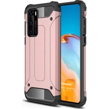 Microsonic Huawei P40 Kılıf Rugged Armor Rose Gold