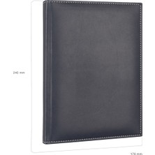 2K Çizgili Defter Diplomat 17 x 24 cm Lacivert