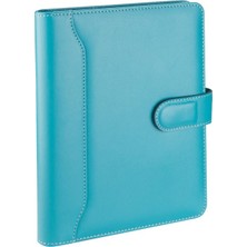2K Diplomat Dilli Mıknatıs Kapak Organizer Çizgili Defterli 17 x 24 cm Turkuaz