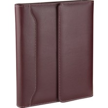 2K Diplomat Mıknatıs Kapak Organizer Çizgili Defterli 17 x 24 cm Bordo