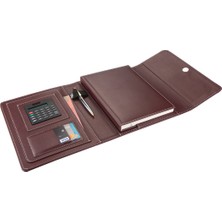 2K Diplomat Mıknatıs Kapak Organizer Çizgili Defterli 17 x 24 cm Bordo