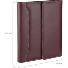 2K Diplomat Mıknatıs Kapak Organizer Çizgili Defterli 17 x 24 cm Bordo